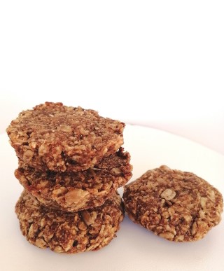 Galleta de avena, linaza y semillas de girasol llena de nutrientes para el cerebro