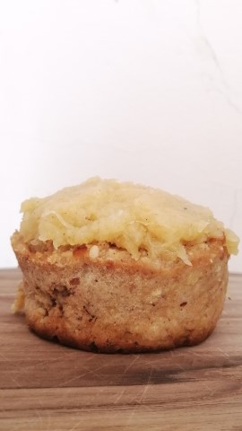 Muffin de avena y piña, sin azúcar y sin harinas refinadas